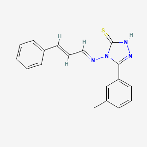 4-((3-Phenylallylidene)amino)-5-(m-tolyl)-4H-1,2,4-triazole-3-thiol