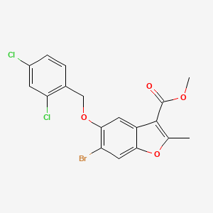 Methyl 6-bromo-5-((2,4-dichlorobenzyl)oxy)-2-methyl-1-benzofuran-3-carboxylate