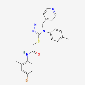 N-(4-bromo-2-methylphenyl)-2-{[4-(4-methylphenyl)-5-(pyridin-4-yl)-4H-1,2,4-triazol-3-yl]sulfanyl}acetamide