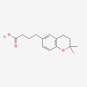 molecular formula C15H20O3 B1204967 3,4-Dihydro-2,2-dimethyl-2H-1-benzopyran-6-butyric acid CAS No. 58821-97-9