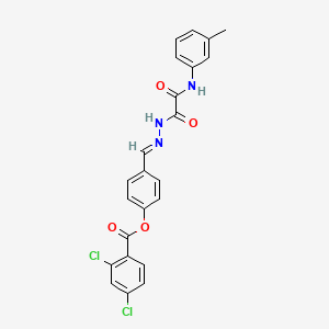 4-(2-(Oxo(3-toluidino)acetyl)carbohydrazonoyl)phenyl 2,4-dichlorobenzoate