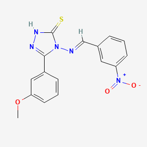 5-(3-methoxyphenyl)-4-{[(E)-(3-nitrophenyl)methylidene]amino}-4H-1,2,4-triazole-3-thiol