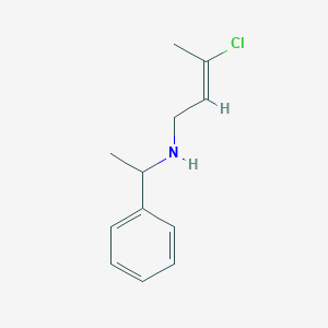 molecular formula C12H16ClN B12049739 (3-Chloro-but-2-enyl)-(1-phenyl-ethyl)-amine 