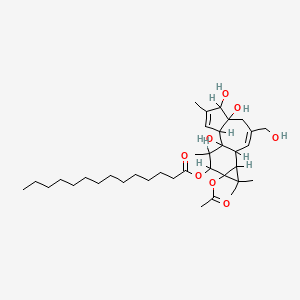 molecular formula C36H58O8 B1204980 Phorbolol myristate acetate CAS No. 56937-68-9