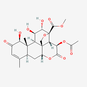 molecular formula C23H28O11 B1204982 Isobrucein B CAS No. 53663-03-9