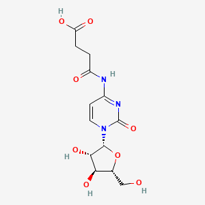 molecular formula C13H17N3O8 B1204994 N(4)-Succinyl-1-beta-D-arabinofuranosylcytosine CAS No. 55726-37-9