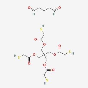 molecular formula C18H28O10S4 B1204996 Polymercaptal CAS No. 66397-14-6