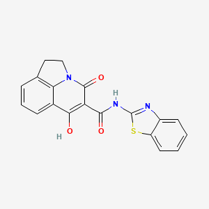 N-(benzo[d]thiazol-2-yl)-6-hydroxy-4-oxo-2,4-dihydro-1H-pyrrolo[3,2,1-ij]quinoline-5-carboxamide