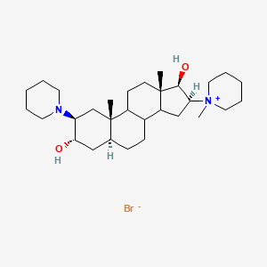 (2S,3S,5S,10S,13S,16S,17R)-10,13-dimethyl-16-(1-methylpiperidin-1-ium-1-yl)-2-piperidin-1-yl-2,3,4,5,6,7,8,9,11,12,14,15,16,17-tetradecahydro-1H-cyclopenta[a]phenanthrene-3,17-diol bromide