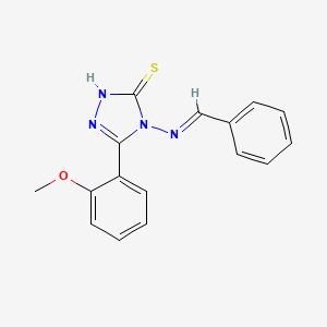 5-(2-methoxyphenyl)-4-{[(E)-phenylmethylidene]amino}-4H-1,2,4-triazole-3-thiol