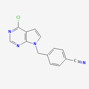 4-((4-Chloro-7H-pyrrolo[2,3-d]pyrimidin-7-yl)methyl)benzonitrile