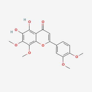 molecular formula C19H18O8 B1205023 Pebrellin CAS No. 13509-93-8