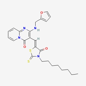 2-[(2-Furylmethyl)amino]-3-[(Z)-(3-octyl-4-oxo-2-thioxo-1,3-thiazolidin-5-ylidene)methyl]-4H-pyrido[1,2-A]pyrimidin-4-one