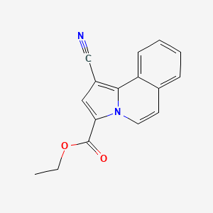 molecular formula C16H12N2O2 B12050289 Ethyl 1-cyanopyrrolo[2,1-a]isoquinoline-3-carboxylate CAS No. 128353-03-7