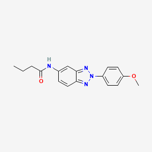 molecular formula C17H18N4O2 B1205034 N-[2-(4-甲氧基苯基)-5-苯并三唑基]丁酰胺 