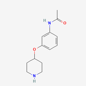 molecular formula C13H18N2O2 B12050606 N-[3-(piperidin-4-yloxy)phenyl]acetamide 