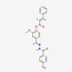 [4-[(E)-[(4-hydroxybenzoyl)hydrazinylidene]methyl]-2-methoxyphenyl] (E)-3-phenylprop-2-enoate