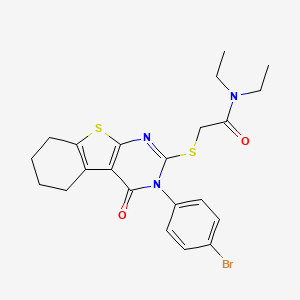 2-{[3-(4-bromophenyl)-4-oxo-3,4,5,6,7,8-hexahydro[1]benzothieno[2,3-d]pyrimidin-2-yl]sulfanyl}-N,N-diethylacetamide