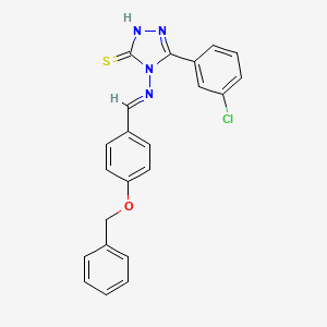 4-({(E)-[4-(benzyloxy)phenyl]methylidene}amino)-5-(3-chlorophenyl)-4H-1,2,4-triazole-3-thiol