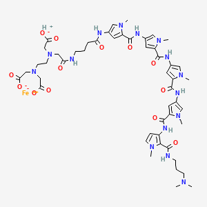 molecular formula C49H63FeN15O13 B1205066 Penta-N-methylpyrrolecarboxamide-edta-Fe(II) CAS No. 88411-60-3