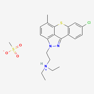 molecular formula C21H26ClN3O3S2 B1205081 IA 3 methanesulfonate CAS No. 43218-55-9
