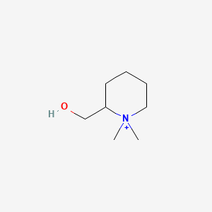 molecular formula C8H18NO+ B1205087 2-Hydroxymethyl-N,N-dimethylpiperidinium CAS No. 7013-15-2