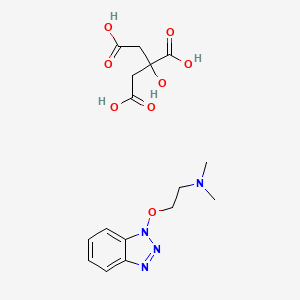 molecular formula C16H22N4O8 B1205093 1-(beta-Dimethylaminoethoxy)benzotriazole CAS No. 73941-84-1