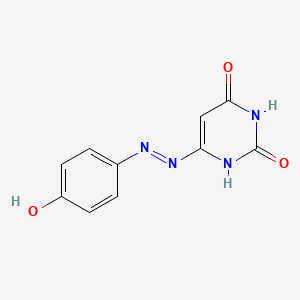 molecular formula C10H8N4O3 B1205100 羟基苯基偶氮尿嘧啶 CAS No. 29050-86-0