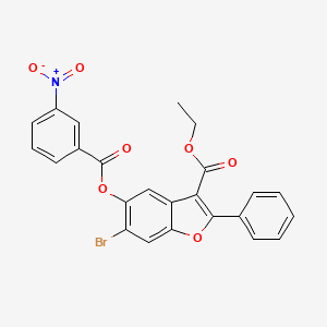 Ethyl 6-bromo-5-[(3-nitrobenzoyl)oxy]-2-phenyl-1-benzofuran-3-carboxylate