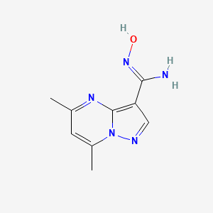 (Z)-N'-hydroxy-5,7-dimethylpyrazolo[1,5-a]pyrimidine-3-carboximidamide