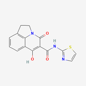 4-hydroxy-6-oxo-N-(1,3-thiazol-2-yl)-1,2-dihydro-6H-pyrrolo[3,2,1-ij]quinoline-5-carboxamide