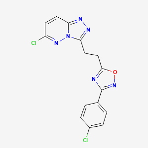 6-Chloro-3-{2-[3-(4-chlorophenyl)-1,2,4-oxadiazol-5-yl]ethyl}[1,2,4]triazolo[4,3-b]pyridazine