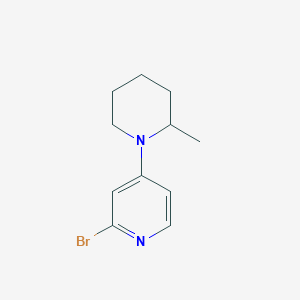 2-Bromo-4-(2-methyl-1-piperidinyl)pyridine