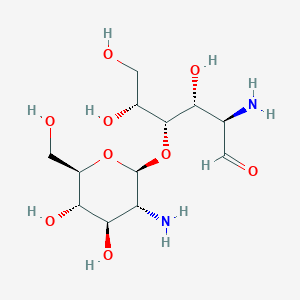 molecular formula C12H24N2O9 B1205134 beta-D-glucosaminyl-(1->4)-aldehydo-D-glucosamine CAS No. 577-76-4