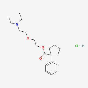 molecular formula C20H32ClNO3 B1205135 Pentoxyverine hydrochloride CAS No. 1045-21-2