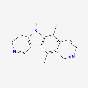 molecular formula C16H13N3 B1205139 6,11-Dimethyl-5H-pyrido(3',4':4,5)pyrrolo(2,3-g)isoquinoline CAS No. 65222-36-8