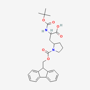 3-[1-(9H-fluoren-9-ylmethoxycarbonyl)pyrrolidin-2-yl]-2-[(2-methylpropan-2-yl)oxycarbonylamino]propanoic acid