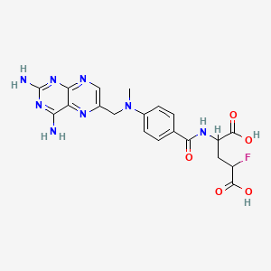 molecular formula C20H21FN8O5 B1205142 2-[[4-[(2,4-Diaminopteridin-6-yl)methyl-methylamino]benzoyl]amino]-4-fluoropentanedioic acid CAS No. 95755-20-7