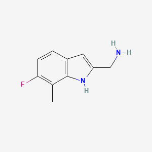 molecular formula C10H11FN2 B12051465 [(6-Fluoro-7-methyl-1H-indol-2-yl)methyl]amine CAS No. 883531-75-7