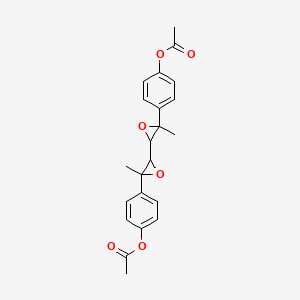 molecular formula C22H22O6 B1205153 [4-[3-[3-(4-Acetyloxyphenyl)-3-methyloxiran-2-yl]-2-methyloxiran-2-yl]phenyl] acetate CAS No. 82699-02-3
