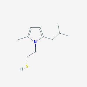 molecular formula C11H19NS B120516 1H-Pyrrole-1-ethanethiol, 2-methyl-5-(2-methylpropyl)- CAS No. 153686-91-0