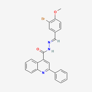 N'-[(E)-(3-bromo-4-methoxyphenyl)methylidene]-2-phenyl-4-quinolinecarbohydrazide