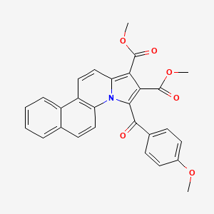 molecular formula C28H21NO6 B12052023 Dimethyl 3-(4-methoxybenzoyl)benzo[f]pyrrolo[1,2-a]quinoline-1,2-dicarboxylate CAS No. 618070-23-8