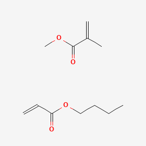 molecular formula C12H20O4 B1205205 2-Propenoic acid, 2-methyl-, methyl ester, polymer with butyl 2-propenoate CAS No. 25852-37-3