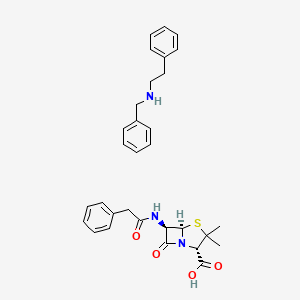 molecular formula C31H35N3O4S B1205209 苯甲胺青霉素 CAS No. 751-84-8