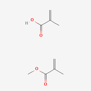molecular formula C9H14O4 B1205211 2-Propenoic acid, 2-methyl-, polymer with methyl 2-methyl-2-propenoate CAS No. 25086-15-1
