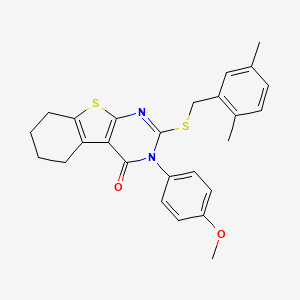 2-[(2,5-dimethylbenzyl)sulfanyl]-3-(4-methoxyphenyl)-5,6,7,8-tetrahydro[1]benzothieno[2,3-d]pyrimidin-4(3H)-one