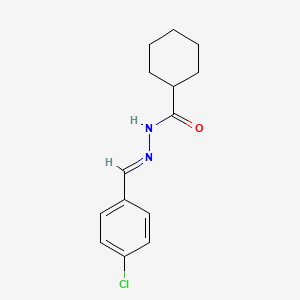 N-[(E)-(4-chlorophenyl)methylideneamino]cyclohexanecarboxamide