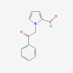 molecular formula C13H11NO2 B12052214 1-(2-Oxo-2-phenylethyl)-1H-pyrrole-2-carbaldehyde CAS No. 1465885-15-7