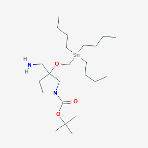 tert-butyl 3-(aminomethyl)-3-(tributylstannylmethoxy)pyrrolidine-1-carboxylate